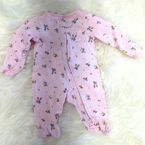 5/$30 Carter’s Newborn Zip Footies Baby Girl - Picture 1 of 7
